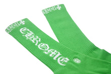 Load image into Gallery viewer, 新品未使用 CHROME HEARTS クロムハーツ 靴下 ソックス ヴァインダガー刺繍 FUCK YOU グリーン 中古 4c069065