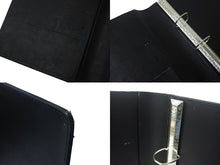 Load image into Gallery viewer, CHROME HEARTS クロムハーツ レザーアジェンダ バインダー CHプラス ホースシュー エンボス加工 ブラック シルバー925 良品 中古 4c069087
