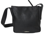Load image into Gallery viewer, CHROME HEARTS クロムハーツ クロスパッチ レザーメールバッグ ショルダーバッグ レザーパッチ ブラック シルバ−925 美品 中古 4c069088