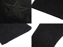 Load image into Gallery viewer, 新品未使用 CHROME HEARTS クロムハーツ フレアニー スターパッチ デニムパンツ サイズ36 ブラック コットン シルバー925 レザー 中古 4c069202