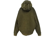 Load image into Gallery viewer, TRUE RELIGION トゥルーレリジョン コーデュロイフードジャケット サイズL オリーブ コットン 刺繍 美品 中古 4c069248