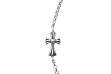 Load image into Gallery viewer, 極美品 Chrome Hearts クロムハーツ タイニー クロス ブレスレット ユニセックス 2.8g 18cm シルバー925 中古 4c069325