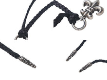 Load image into Gallery viewer, 極美品 Chrome Hearts クロムハーツ レザーチョーカー ユリ BSフレア 牛革 ブラック シルバー925 中古 4c069330
