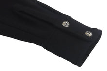 Load image into Gallery viewer, CHROME HEARTS クロムハーツ コート クロスボールボタン サイズL ブラック ウール シルバー925 美品 中古 4c069346