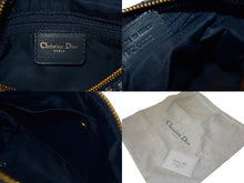 Load image into Gallery viewer, 極美品 Christian Dior クリスチャンディオール ハンドバッグ 25cm トロッター ガリアーノ期 02年 キャンバス ネイビー ゴールド 中古 4c069375