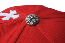 Load image into Gallery viewer, 新品同様 CHROME HEARTS クロムハーツ キャップ ベースボールキャップ クロスパッチ CHロゴ刺繍 クロスボール シルバー 925 レッド 中古 4c069630