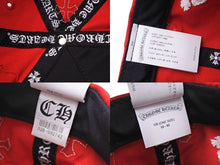 Load image into Gallery viewer, 新品同様 CHROME HEARTS クロムハーツ キャップ ベースボールキャップ クロスパッチ CHロゴ刺繍 クロスボール シルバー 925 レッド 中古 4c069630