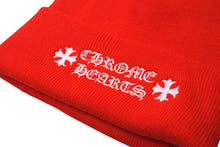 Load image into Gallery viewer, 新品未使用 CHROME HEARTS クロムハーツ ウール ワッチキャップ ニットキャップ ビーニー CHプラス 刺繍 レッド アクリル ONE SIZE 中古 4c069638