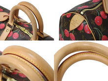 Load image into Gallery viewer, 新品同様 LOUIS VUITTON ルイヴィトン キーポル45 ボストンバッグ M95011 モノグラムチェリー 村上隆 PVC レザー 中古 4c069717