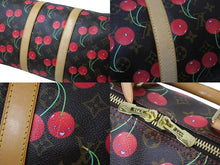 Load image into Gallery viewer, 新品同様 LOUIS VUITTON ルイヴィトン キーポル45 ボストンバッグ M95011 モノグラムチェリー 村上隆 PVC レザー 中古 4c069717