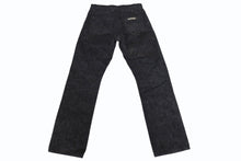 Load image into Gallery viewer, 未使用品 CHROME HEARTS クロムハーツ フレアニー スターパッチ デニムパンツ サイズ32 ブラック コットン シルバー925 レザー 中古 4c069726