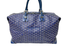Load image into Gallery viewer, GOYARD ゴヤール ボウリング45バッグ ボストンバッグ BOWLIN045TY12CL12P ネイビー PVC レザー シルバー金具 良品 中古 4c069781