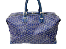 Load image into Gallery viewer, GOYARD ゴヤール ボウリング45バッグ ボストンバッグ BOWLIN045TY12CL12P ネイビー PVC レザー シルバー金具 良品 中古 4c069781