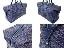 Load image into Gallery viewer, GOYARD ゴヤール ボウリング45バッグ ボストンバッグ BOWLIN045TY12CL12P ネイビー PVC レザー シルバー金具 良品 中古 4c069781