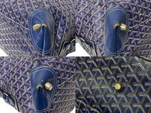Load image into Gallery viewer, GOYARD ゴヤール ボウリング45バッグ ボストンバッグ BOWLIN045TY12CL12P ネイビー PVC レザー シルバー金具 良品 中古 4c069781