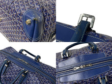 Load image into Gallery viewer, GOYARD ゴヤール ボウリング45バッグ ボストンバッグ BOWLIN045TY12CL12P ネイビー PVC レザー シルバー金具 良品 中古 4c069781