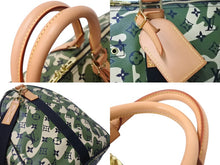 Load image into Gallery viewer, 新品同様 LOUIS VUITTON ルイヴィトン ×村上隆 キーポルバンドリエール55 モノグラムモフラージュ M95774 ゴールド金具 中古4c069918