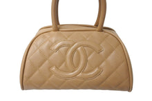Load image into Gallery viewer, 極美品 CHANEL シャネル マトラッセ ハンドバッグ ミニボストン型バッグ ココマーク 11番台 キャビアスキン ベージュ 中古 4c07019