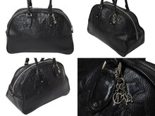Load image into Gallery viewer, ChromeHearts クロムハーツ 新型 スモール ジムバッグ セメタリークロスパッチ ボストンバッグ CHチャーム ブラック 美品 中古 4c070306