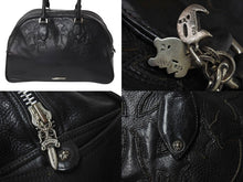 Load image into Gallery viewer, ChromeHearts クロムハーツ 新型 スモール ジムバッグ セメタリークロスパッチ ボストンバッグ CHチャーム ブラック 美品 中古 4c070306