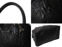 Load image into Gallery viewer, ChromeHearts クロムハーツ 新型 スモール ジムバッグ セメタリークロスパッチ ボストンバッグ CHチャーム ブラック 美品 中古 4c070306