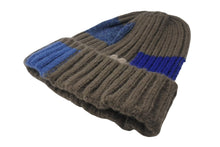 Load image into Gallery viewer, 新品未使用 KAPITAL キャピタル ビーニー ニット帽 ツギハギ ニット 帽子 ブラウン ブルー EK1510XH 中古 4c070336