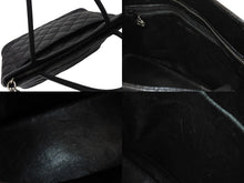 Load image into Gallery viewer, CHANEL シャネル 復刻トート ハンドバッグ ココマーク 6番台 キャビアスキン ブラック キルティング シルバー金具 美品 中古 4c070536