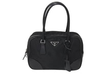 Load image into Gallery viewer, PRADA プラダ ハンドバック ミニ ボストンバック ナイロン レザー B10764 ブラック 黒 美品 中古 4c070569