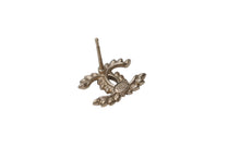 Load image into Gallery viewer, CHANEL シャネル ココマーク 両耳ピアス ラインストーン アクセサリー C20刻印 メタル ラインストーン ゴールド 美品 中古 4c070600