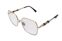 Load image into Gallery viewer, 新品未使用 CHANEL シャネル サングラス スクエア シェイプ ブルーライトカット GP ブラック ゴールド 2215S c.C395/SB 中古 4c070606
