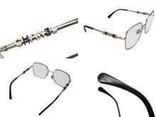 Load image into Gallery viewer, 新品未使用 CHANEL シャネル サングラス スクエア シェイプ ブルーライトカット GP ブラック ゴールド 2215S c.C395/SB 中古 4c070606