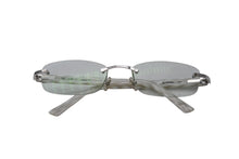 Load image into Gallery viewer, Cartier カルティエ リムレス メガネ フレーム 度入り 6239904 プラスチック メタル ホワイト シルバー金具 美品 中古 4c070612