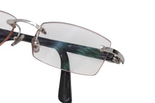 Load image into Gallery viewer, Cartier カルティエ メガネ リムレス フチなし 度入り 4639704 フランス製 プラスチック メタル ブラック □20 美品 中古 4c070613