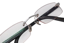 Load image into Gallery viewer, Cartier カルティエ メガネ リムレス フチなし 度入り 4639704 フランス製 プラスチック メタル ブラック □20 美品 中古 4c070613