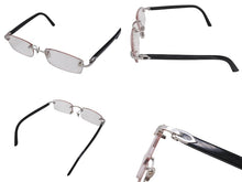 Load image into Gallery viewer, Cartier カルティエ メガネ リムレス フチなし 度入り 4639704 フランス製 プラスチック メタル ブラック □20 美品 中古 4c070613
