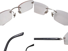 Load image into Gallery viewer, Cartier カルティエ メガネ リムレス フチなし 度入り 4639704 フランス製 プラスチック メタル ブラック □20 美品 中古 4c070613