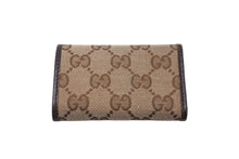 Load image into Gallery viewer, GUCCI グッチ 6連キーケース GGキャンバス 総柄 ベージュ ブラウン キャンバス レザー 127048 美品 中古 4c070615