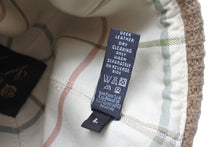 Load image into Gallery viewer, Loro Piana ロロ ピアーナ ニットキャップ ニット ビーニー ロゴアップリケ カシミア コットン イタリア製 ブラウン 美品 中古 4c070688