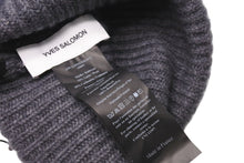 Load image into Gallery viewer, 新品未使用 YVES SALOMON イヴサロモン ニット帽 ニットキャップ ビーニー グレー ウール カシミヤ A9099 中古 4c070746