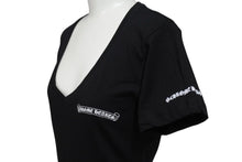 Load image into Gallery viewer, 新品未使用 Chrome hearts クロムハーツ 半袖 V ネックシャツ サイズM コットン ブラック 中古 4c070764