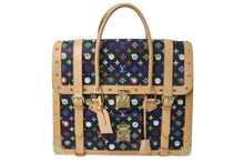 Load image into Gallery viewer, 新品同様 LOUIS VUITTON × 村上隆 ルイヴィトン ハンドバッグ サックジギャンティック M92056 ブラック マルチ 中古 4c070818