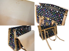 Load image into Gallery viewer, 新品同様 LOUIS VUITTON × 村上隆 ルイヴィトン ハンドバッグ サックジギャンティック M92056 ブラック マルチ 中古 4c070818