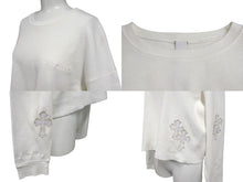 Load image into Gallery viewer, CHROME HEARTS クロムハーツ 長袖Tシャツ サイズS サーマル クロスパッチ レディース レザー コットン ホワイト 美品 中古 4c070849