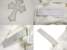 Load image into Gallery viewer, CHROME HEARTS クロムハーツ 長袖Tシャツ サイズS サーマル クロスパッチ レディース レザー コットン ホワイト 美品 中古 4c070849