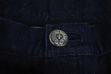 Load image into Gallery viewer, 極美品 CHROME HEARTS クロムハーツ フレアニー デニムパンツ サイズ37R クロスボール インディゴブルー コットン シルバ−925 中古 4c070867