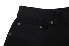 Load image into Gallery viewer, CHROME HEARTS クロムハーツ フレアニー デニムパンツ サイズ38R クロスボール ブラック コットン シルバ−925 美品 中古 4c070868