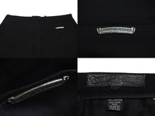 Load image into Gallery viewer, CHROME HEARTS クロムハーツ フレアニー デニムパンツ サイズ38R クロスボール ブラック コットン シルバ−925 美品 中古 4c070868