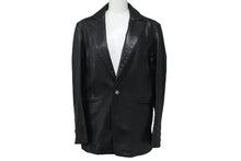 Load image into Gallery viewer, CHROME HEARTS クロムハーツ 1Bクロスボール テーラード レザージャケット サイズM ブラック レザー シルバー925 美品 中古 4c070870