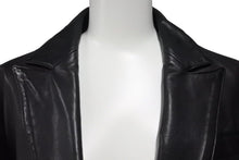 Load image into Gallery viewer, CHROME HEARTS クロムハーツ 1Bクロスボール テーラード レザージャケット サイズM ブラック レザー シルバー925 美品 中古 4c070870