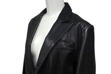 Load image into Gallery viewer, CHROME HEARTS クロムハーツ 1Bクロスボール テーラード レザージャケット サイズM ブラック レザー シルバー925 美品 中古 4c070870